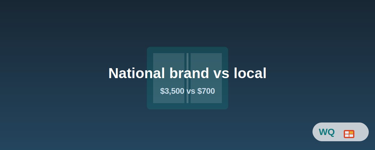 The same-sized window, two very different price tags — and the gap isn't mostly product.